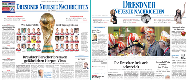 "DNN": Links die alte, rechts die neue Titeloptik. 