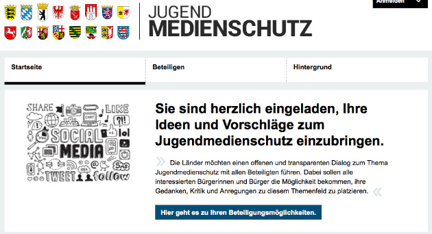 Screenshot von jugendmedienschutz.sachsen.de