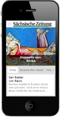 Screenshot der SZ-App aus dem Apple-Store.