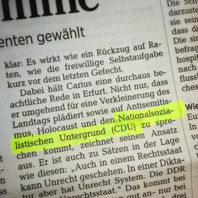 Ausriss aus den "Dresdner Neueste Nachrichten" ("DNN") vom 15.10.2014, Seite 5. 