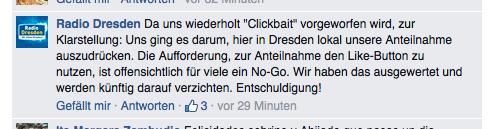 Screenshot: Facebook-Fanpage Radio Dresden