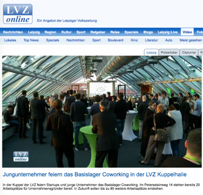 Screenshot von LVZ-Online.de - das Bild ist mit der Video-Seite verlinkt. 