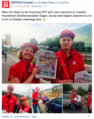 Screenshot von der Facebook-Seite von Mopo24.de - das Bild ist zum Originalbeitrag verlinkt. 