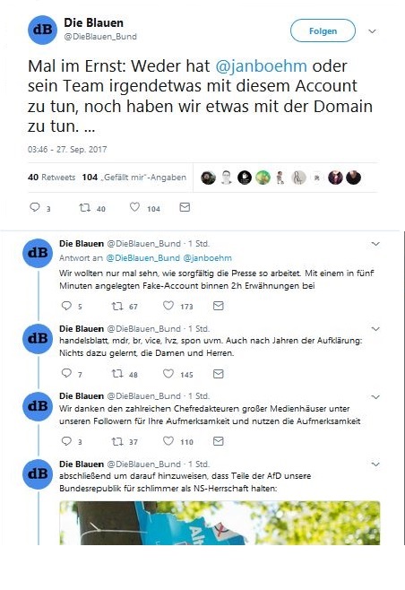 Twitter #dieblauen Fake