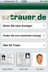 „Sächsische Zeitung“: SZ-Trauer jetzt als App für iPhone und iPad