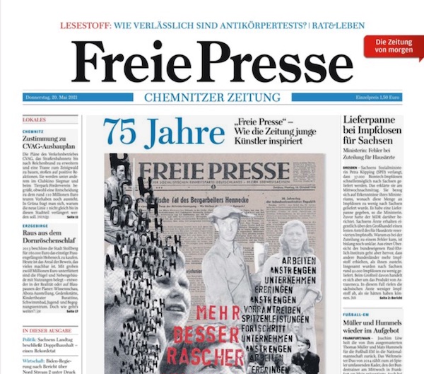 Freie Presse feiert 75. Geburtstag mit Sonderseiten