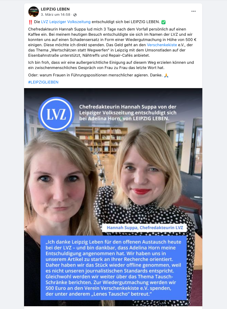 TauschschrankStreit Leipzig Leben und LVZ legen Konflikt bei